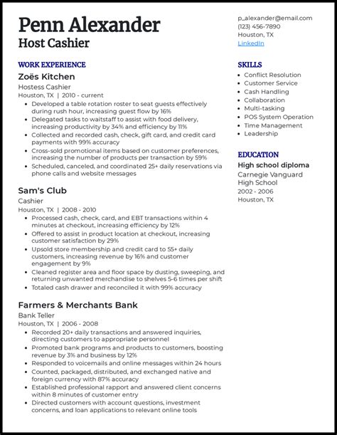 7 Hostess Resume Examples + Complete Guide .